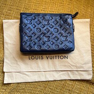 AUTH Coussin Bag Monogram Embossed Lambskin